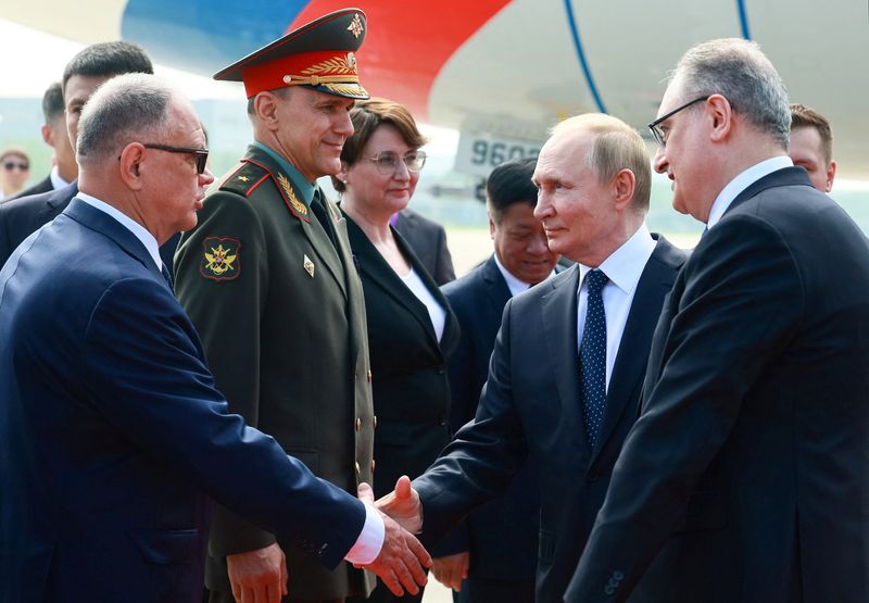 Russia's Putin Arrives In China's Tianjin For Security Summit