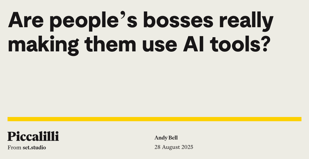 Are People's Bosses Making Them Use AI Tools?