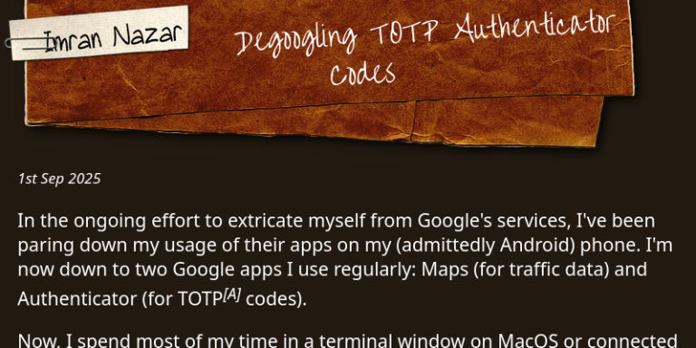 De Googling TOTP Authenticator Codes
