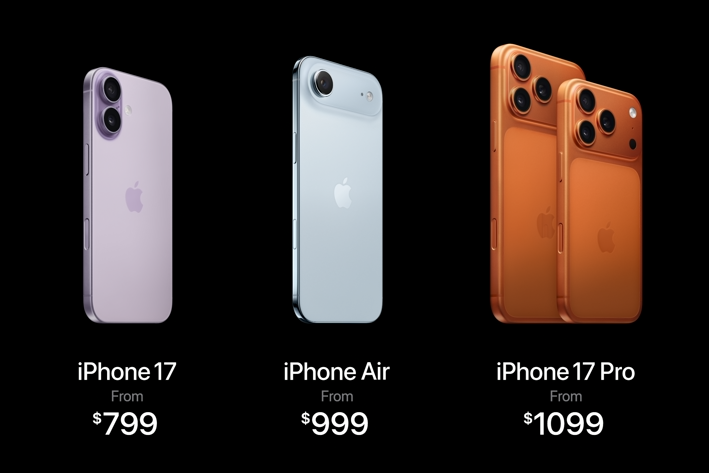 Apple Unveils IPhone 17 Line, Including Ultrathin ‘Air,’ Keeping Prices Level With Last Year’s Models