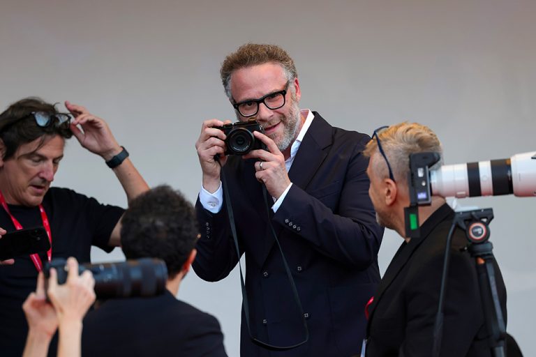 Seth Rogen Hits The Venice Film Festival For ‘The Studio’ Season 2 Research
