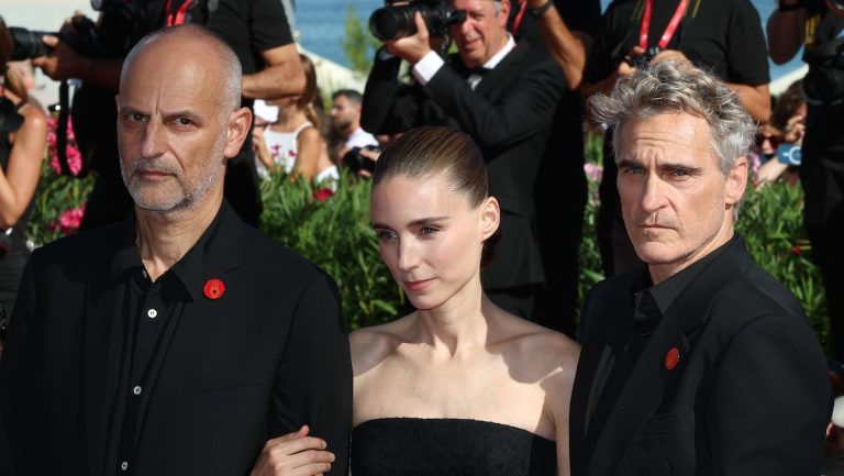 Joaquin Phoenix, Rooney Mara Walk Venice Red Carpet To Support Gaza Drama ‘The Voice Of Hind Rajab’ 