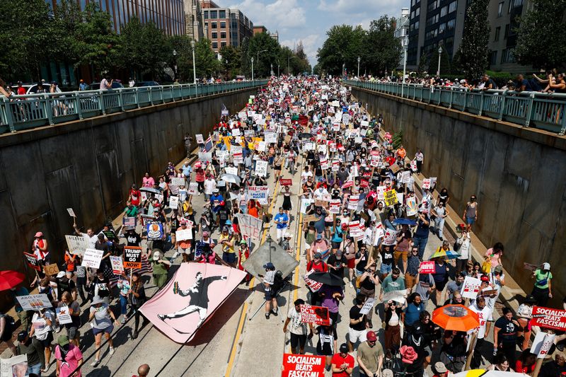 Washington, DC, Residents Protest Against Trump's Troop Deployment To The City