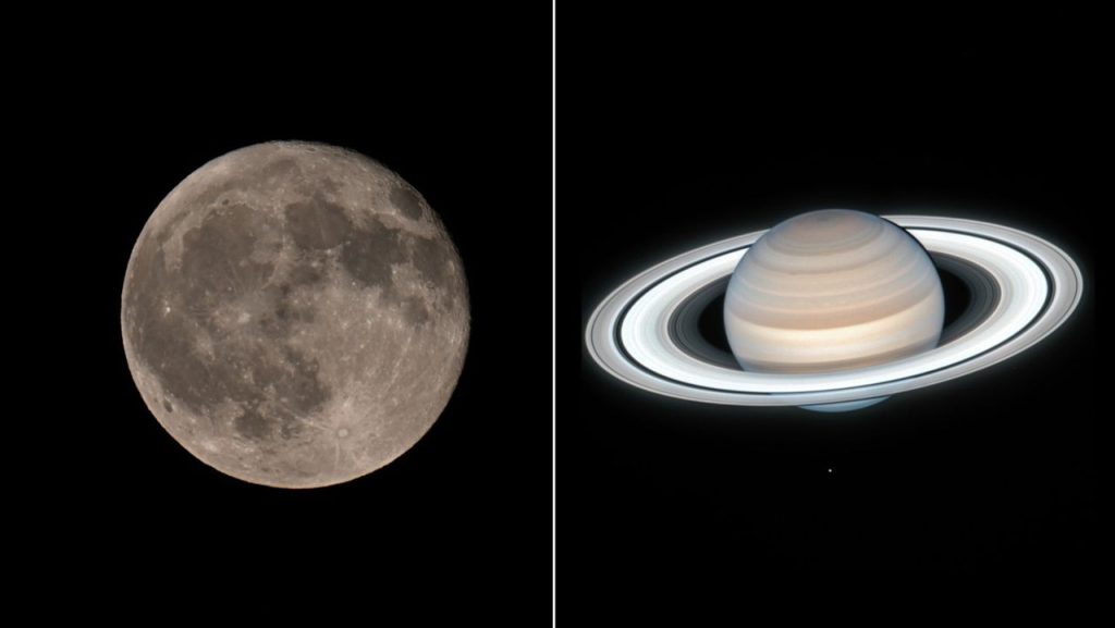 Saturn And The Moon Take A Sunset Stroll On Sept