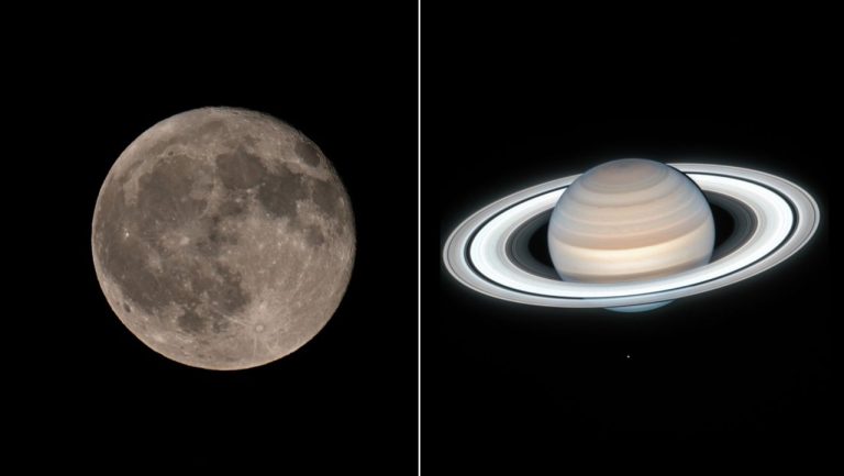 Saturn And The Moon Take A Sunset Stroll On Sept