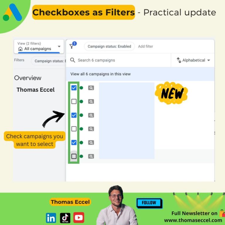 Google Ads Enhances Campaign Filters With New Checkboxes