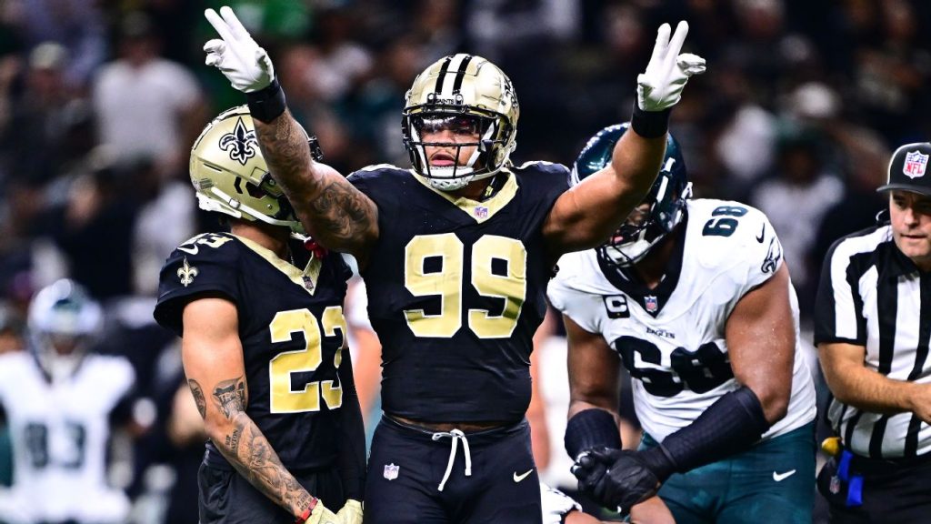 Saints DE Young, G Penning Out Vs