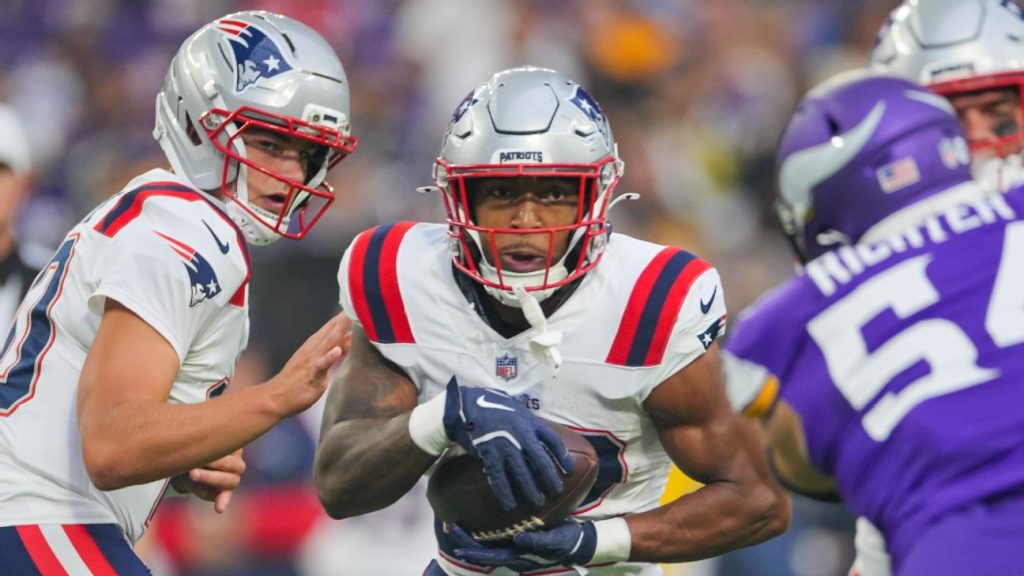 How Will Patriots Split Reps At Running Back Between Henderson, Stevenson And Gibson?