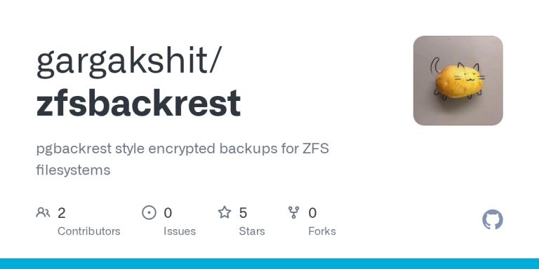 Zfsbackrest: Pgbackrest Style Encrypted Backups For ZFS Filesystems